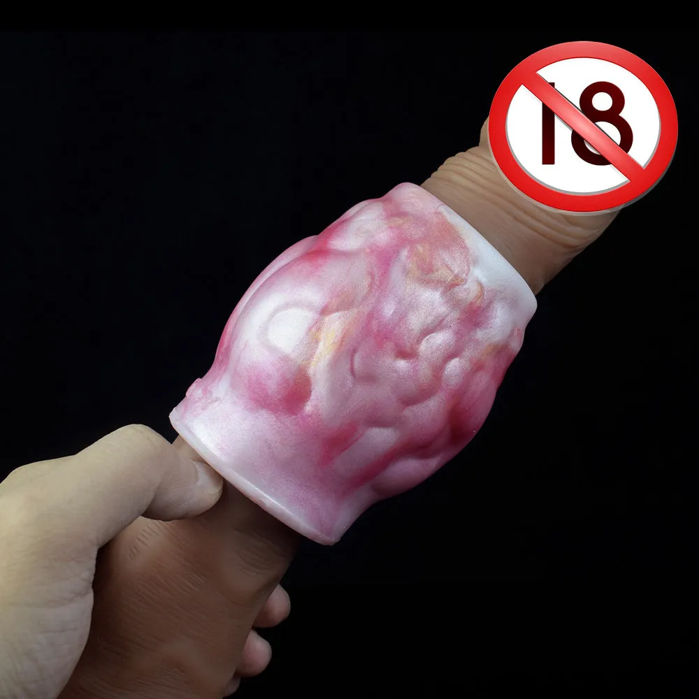Silicone Cock Sleeve Penis Ring Enlarger Sex Toy for Men - Monsterdildo Condom Sex Shop