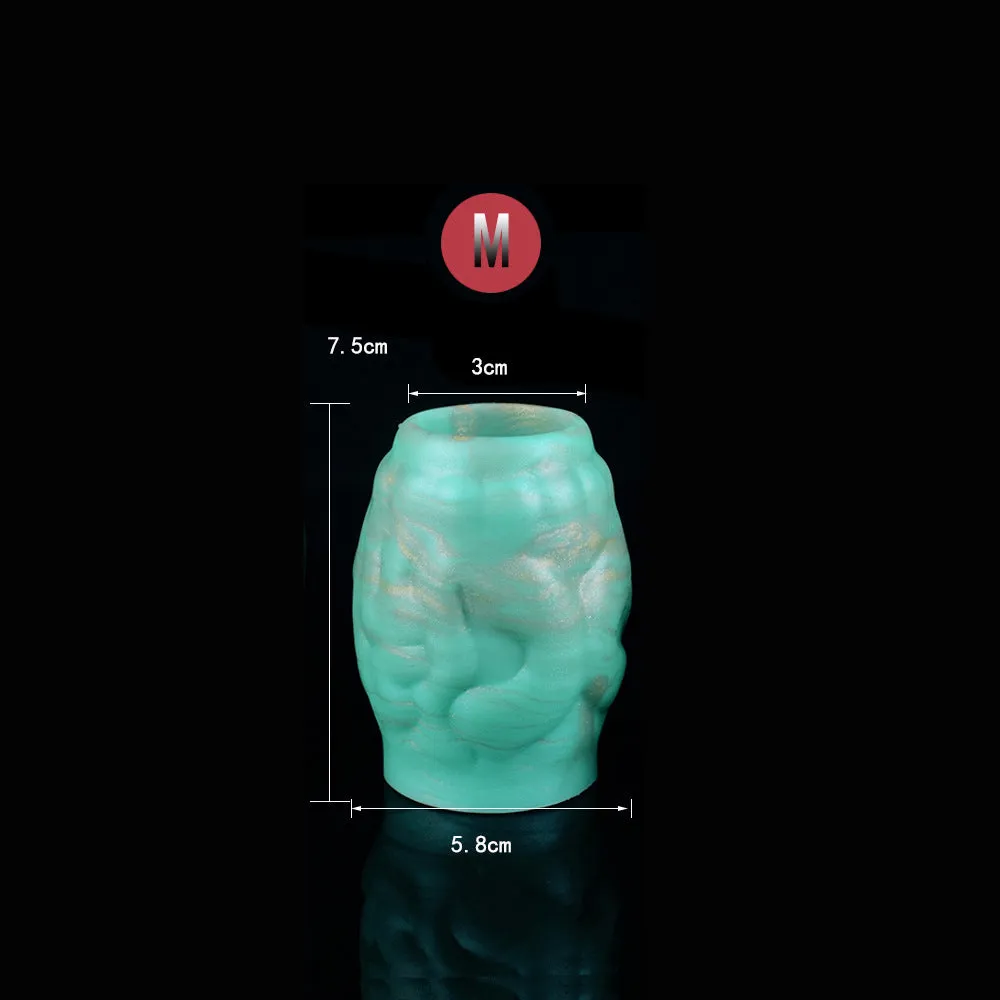 Silicone Penis Sleeve Cock Ring - Monstedildo Shape Penis Delay Ejaculation Trainer