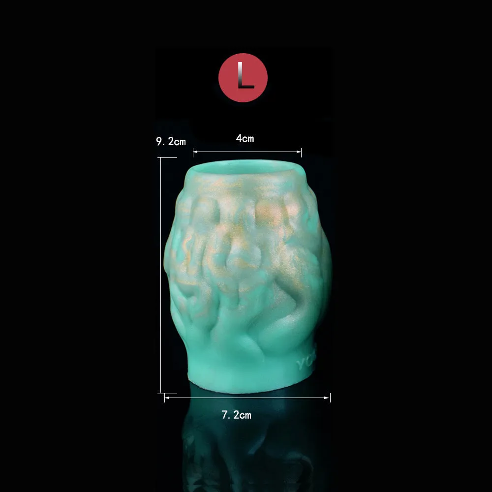 Silicone Penis Sleeve Cock Ring - Monstedildo Shape Penis Delay Ejaculation Trainer