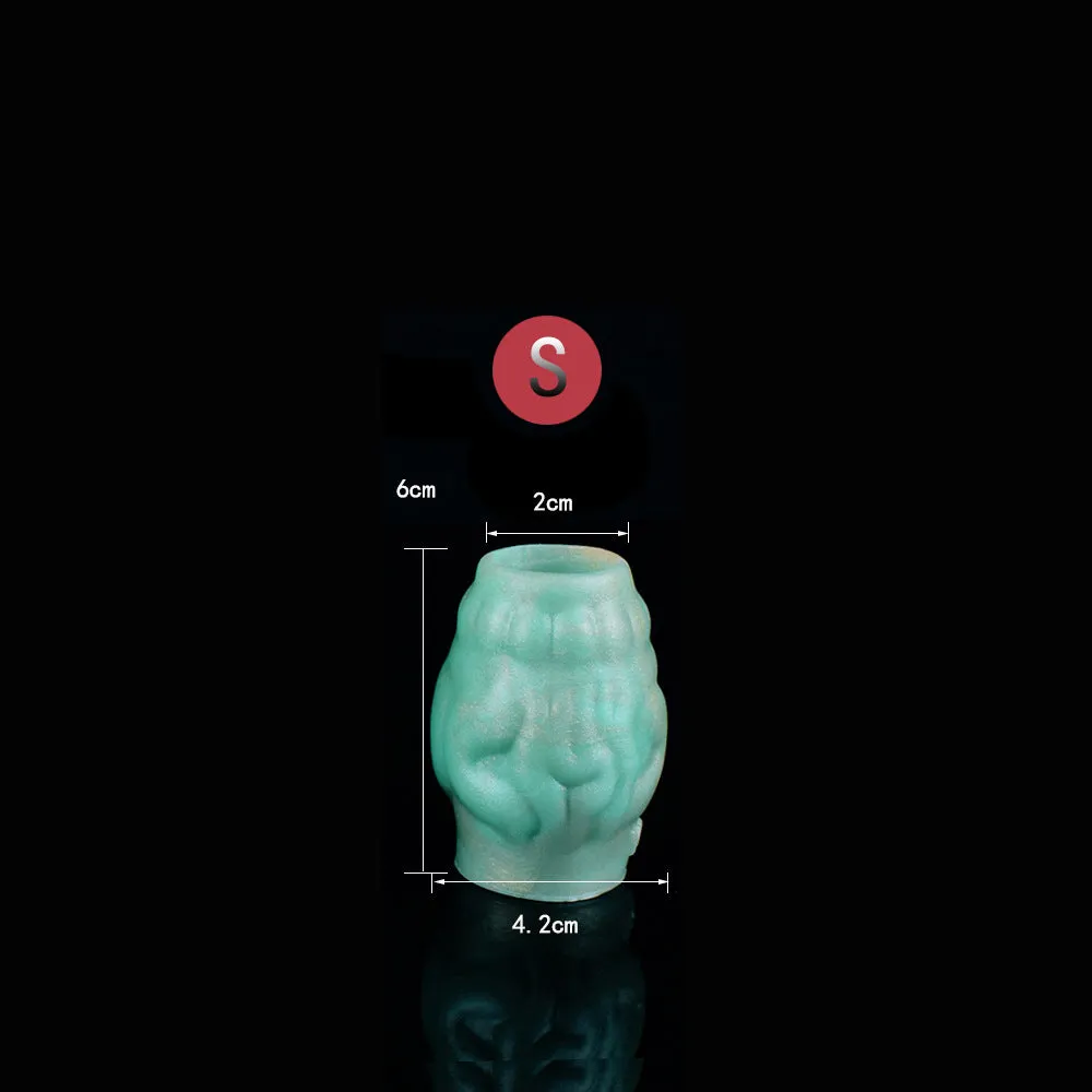 Silicone Penis Sleeve Cock Ring - Monstedildo Shape Penis Delay Ejaculation Trainer