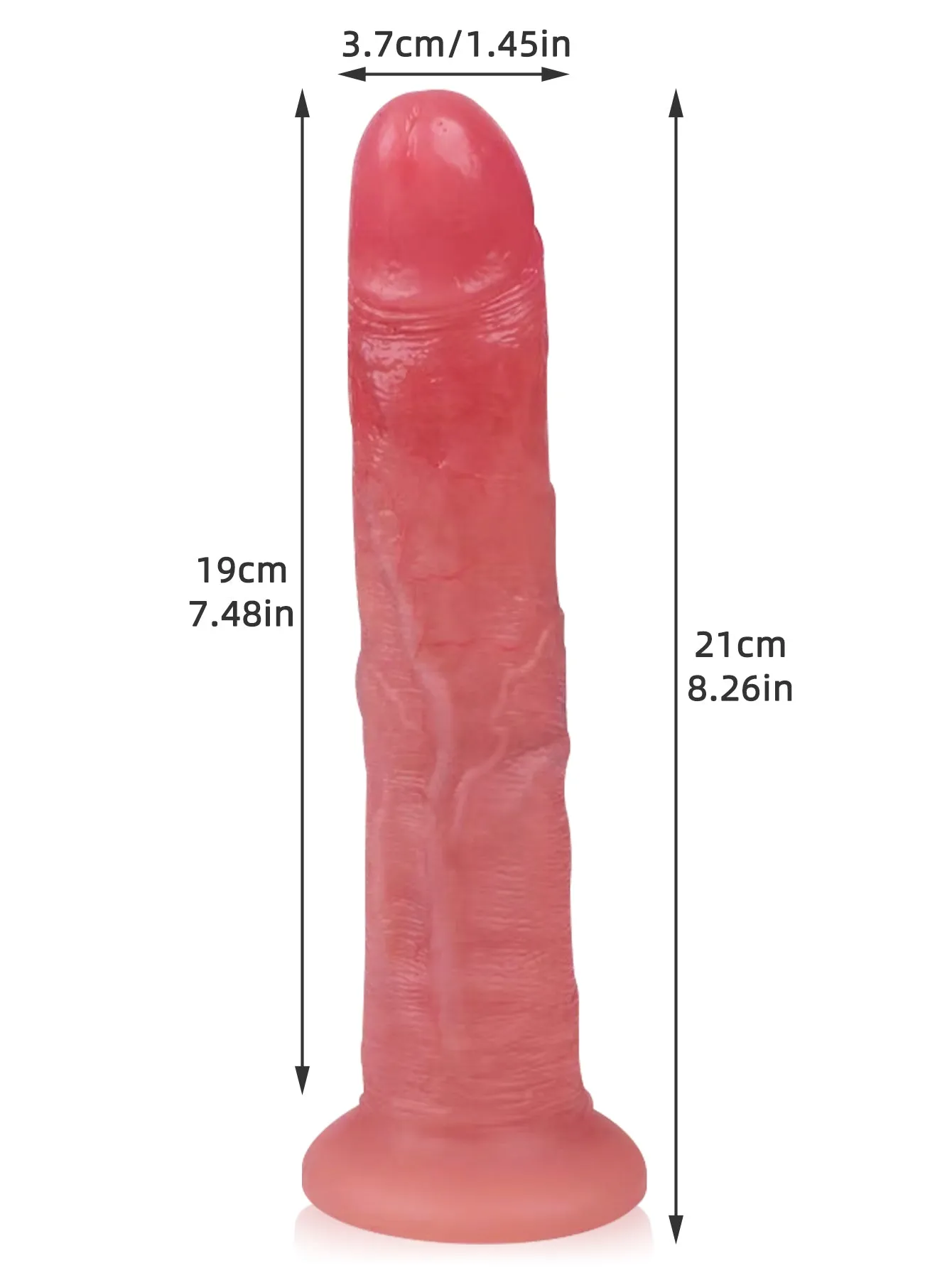 Silicone Realistic Dildo Butt Plug - 8 inch Anal Dildos Sex Toys for Women