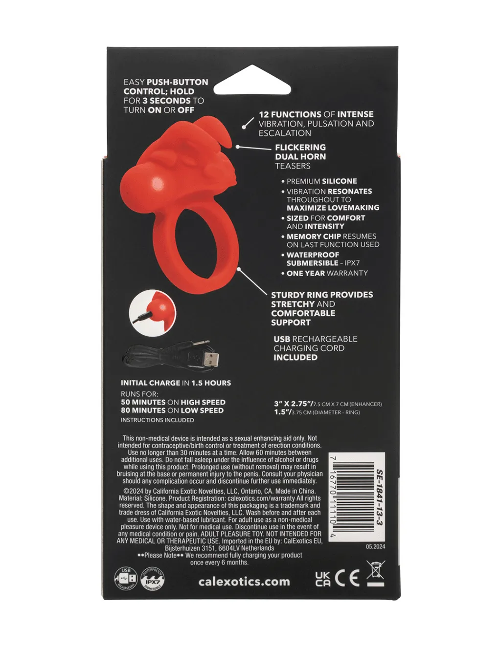 Silicone Rechargeable The Matador Vibrating Ring