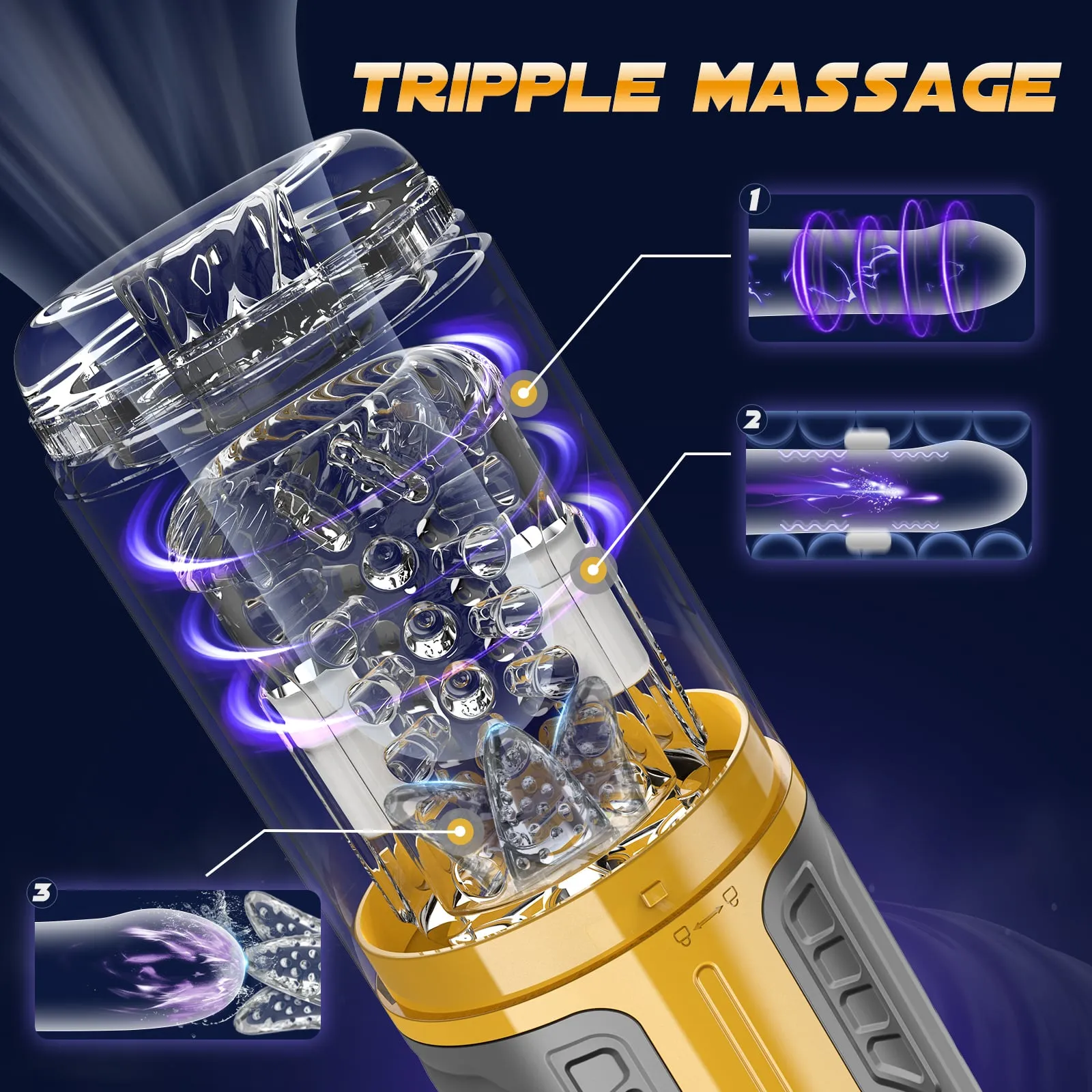 Snappy | Dual Stimulation Thrusting and Rotating Vibrating Male Msturbation Toy