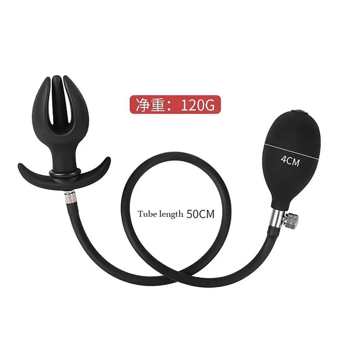 Soft Silicone Inflatable Anal Plug - Flower Pump Butt Plug Dilator for Enhanced Pleasure