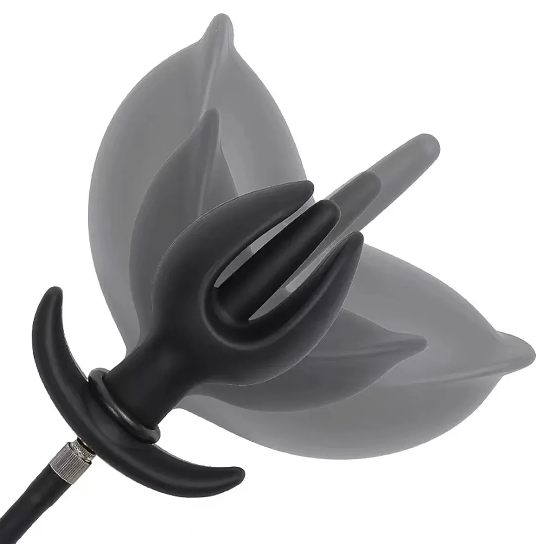 Soft Silicone Inflatable Anal Plug - Flower Pump Butt Plug Dilator for Enhanced Pleasure