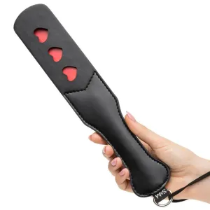 Sportsheets Leather Black Heart Paddle for Bdsm Play