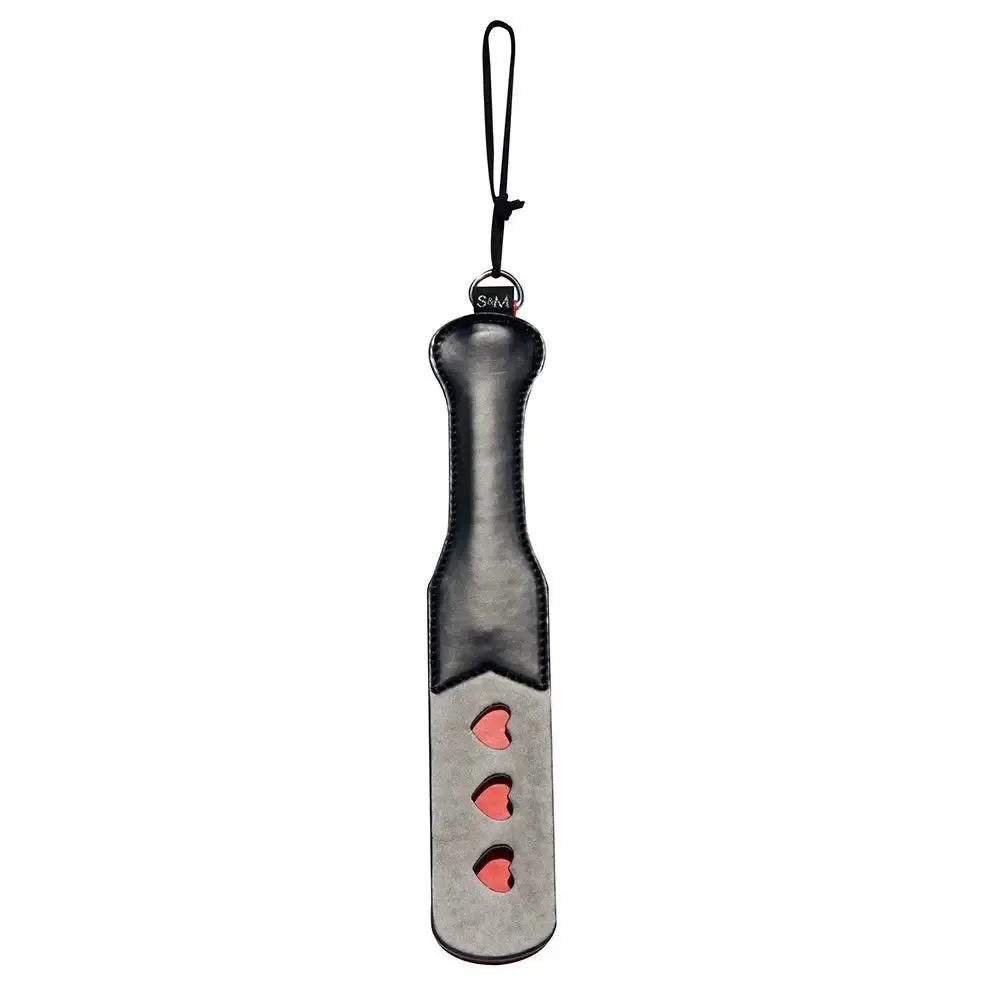 Sportsheets Leather Black Heart Paddle for Bdsm Play