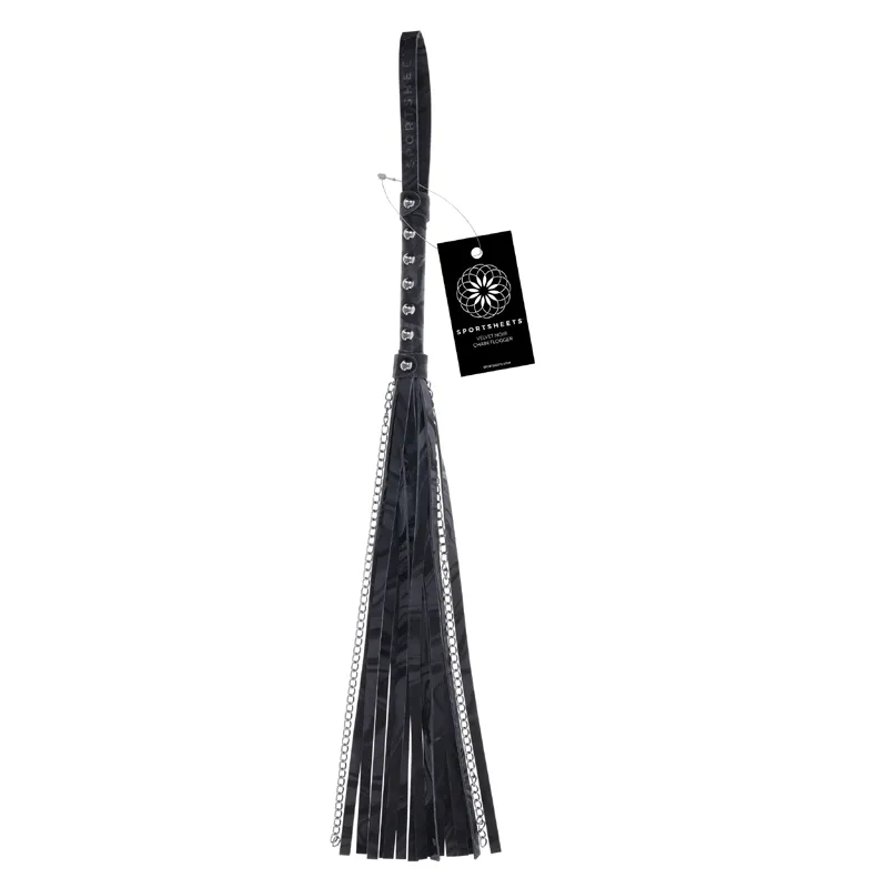 Sportsheets Velvet Noir Chain Flogger