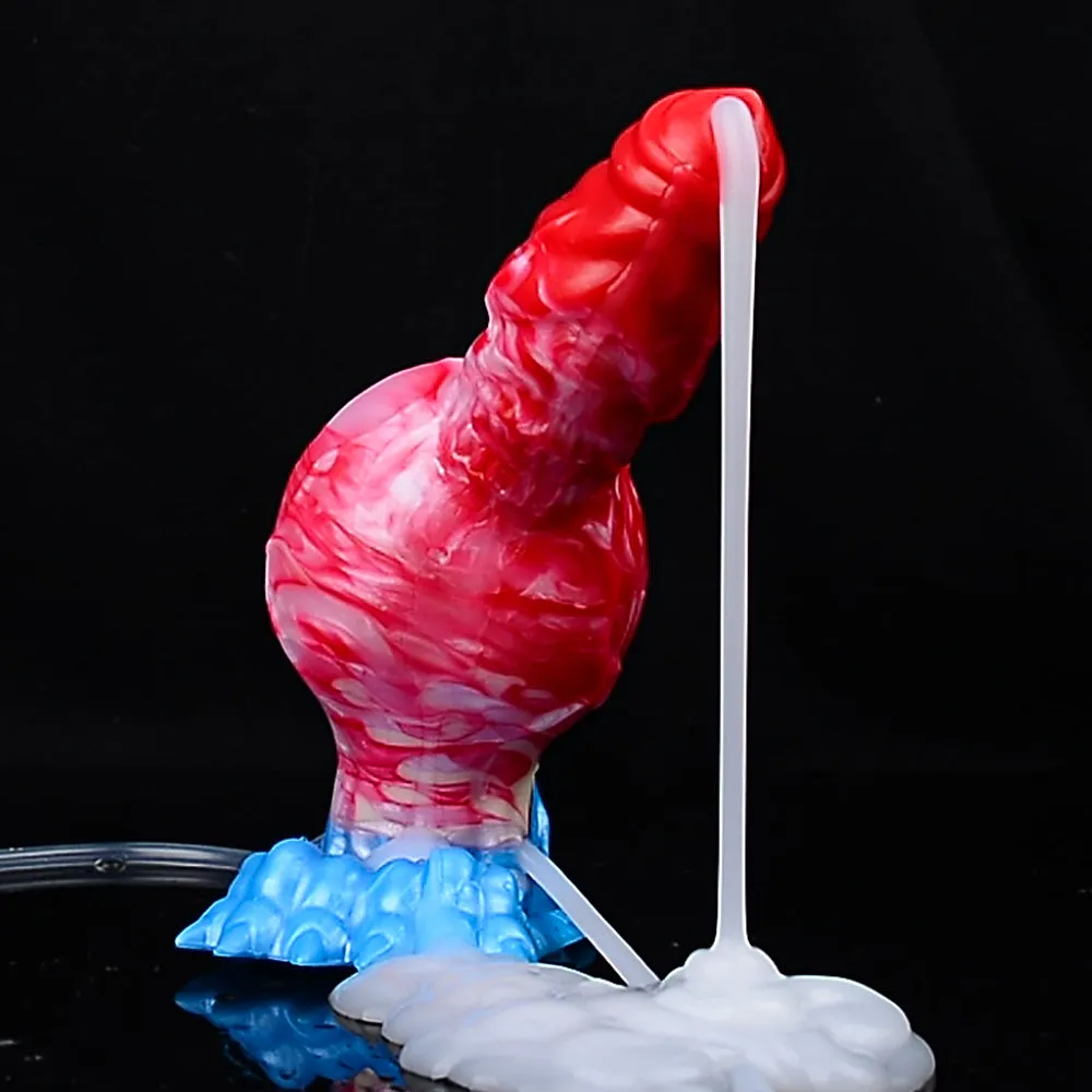 Squirting Inflatable Dragon Dildo Butt Plug - Big Knotted Anal Prostate Milking Sex Toys for Women