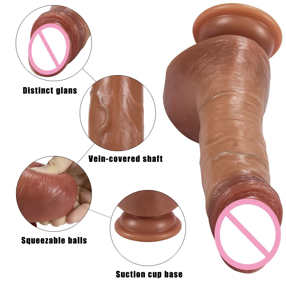 Squirting Realistic Dildo Anal Butt Plug - Silicone Vaginal Prostate Massage Sex Toy for Women