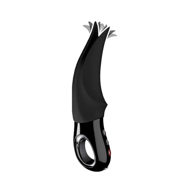 Stimulator clitoris FUN FACTORY Volta. 12 funcții de vibrație. design ergonomic cu 2 capete vibratoare. culoare negru