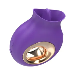 Stimulator clitoris INTENSE TULI. din silicon premium. 9 functii de vibratie. 9 functii de oscilatie. rezistent la apa IPX7. culoarea mov