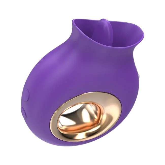 Stimulator clitoris INTENSE TULI. din silicon premium. 9 functii de vibratie. 9 functii de oscilatie. rezistent la apa IPX7. culoarea mov