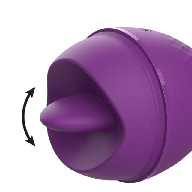 Stimulator clitoris Rewolution REWOLINGO. cu funcție de simulare sex oral. 10 funcții de vibrație. rezistent la apă IPX6. culoarea mov