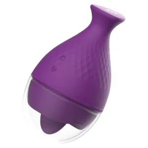 Stimulator clitoris Rewolution REWOLINGO. cu funcție de simulare sex oral. 10 funcții de vibrație. rezistent la apă IPX6. culoarea mov