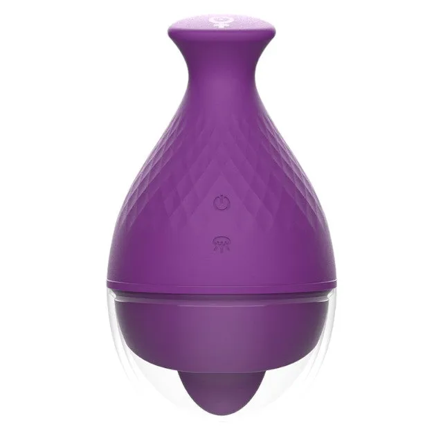 Stimulator clitoris Rewolution REWOLINGO. cu funcție de simulare sex oral. 10 funcții de vibrație. rezistent la apă IPX6. culoarea mov