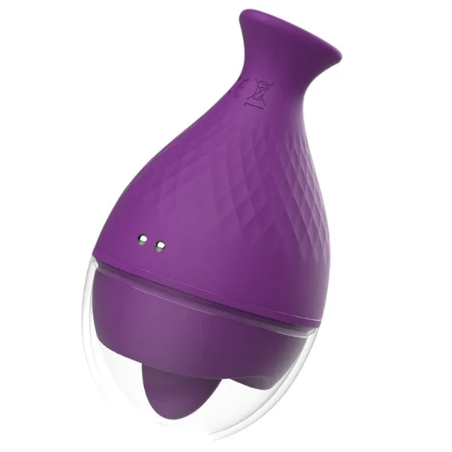 Stimulator clitoris Rewolution REWOLINGO. cu funcție de simulare sex oral. 10 funcții de vibrație. rezistent la apă IPX6. culoarea mov