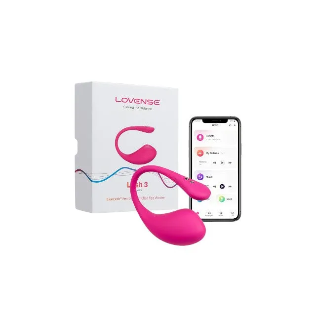 Stimulator LOVENSE Lush 3. pentru stimularea clitorisului și punctului G. control prin aplicație. funcții de vibrație nelimitate. roz
