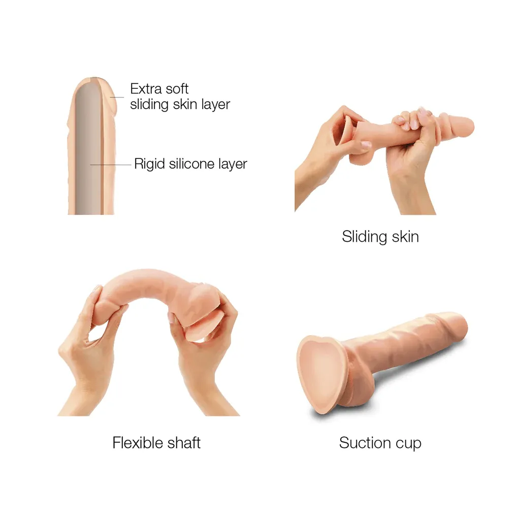 Strap On Me Sliding Skin Realistic Dildo Vanilla