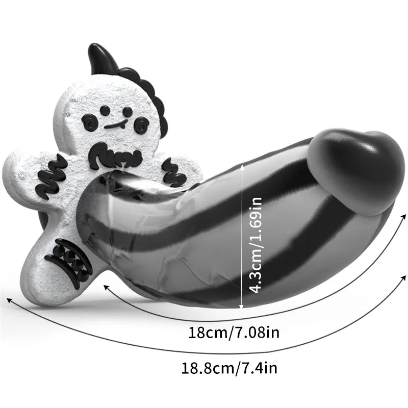 Strapless Realistic Dildo Anal Plug - Ebony Fantasy Silicone Anal Dildos Sex Toys