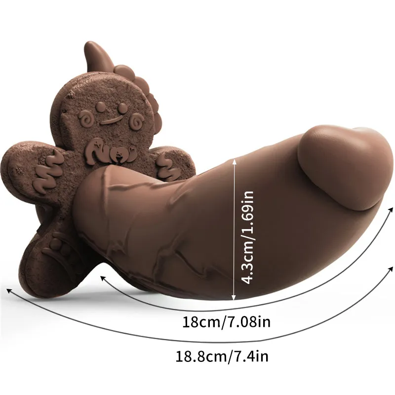 Strapless Realistic Dildo Anal Plug - Ebony Fantasy Silicone Anal Dildos Sex Toys