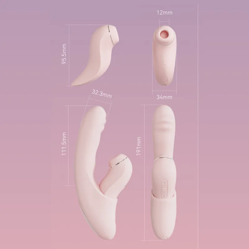 SVAKOM Fatima Thrusting & Sucking Rabbit Vibrator Remote Controlled