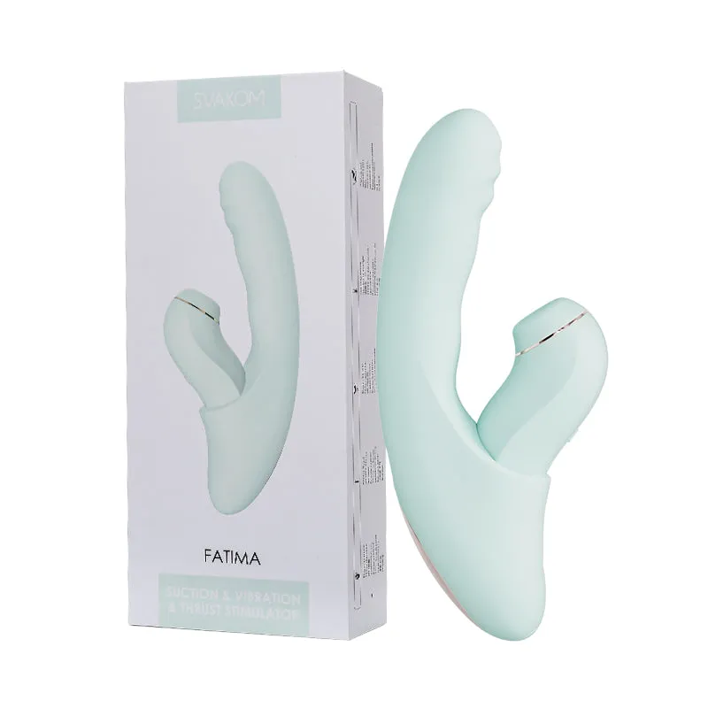 SVAKOM Fatima Thrusting & Sucking Rabbit Vibrator Remote Controlled