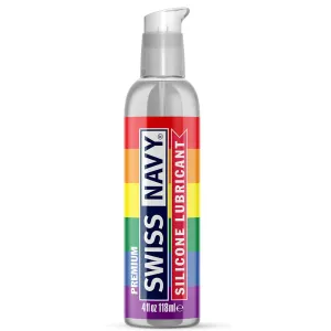 Swiss Navy Silicone Based Lubricant Personal Sex Lube 4oz Pride Bottle 118ml