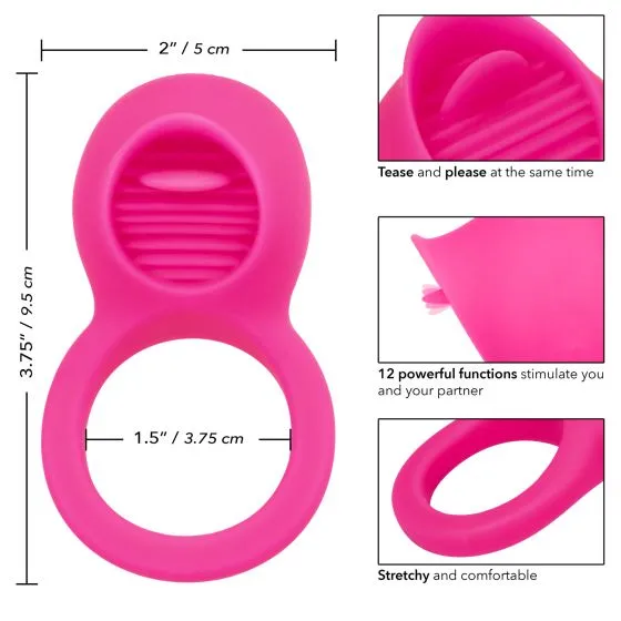 Teasing Tongue Enhancer Vibrating Cock Ring
