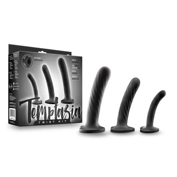 Temptasia Twist Set Of 3 Silicone Beginner or Pegging Dildos