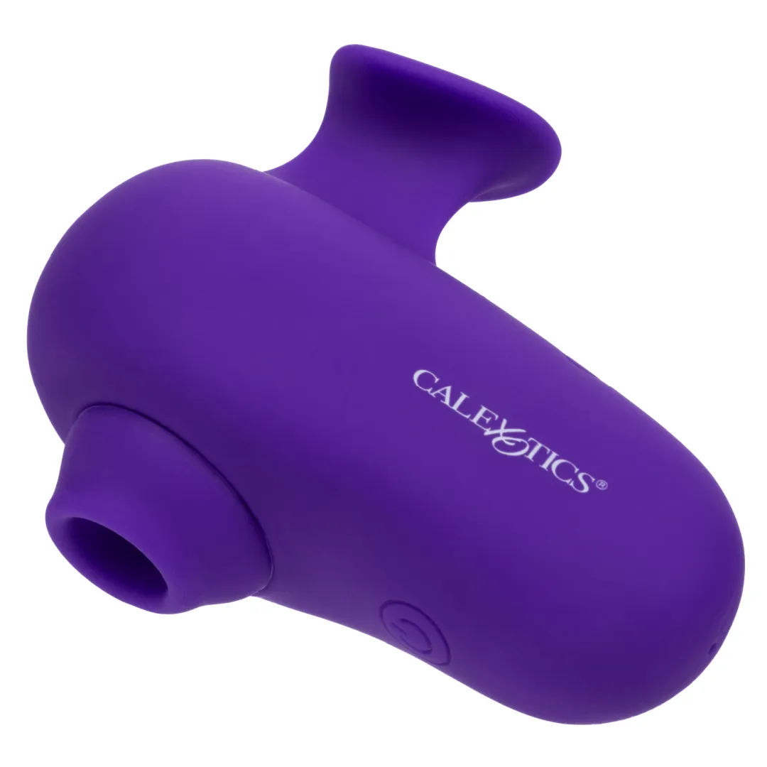The Kissing Vibe Beginner Purple Air Pulsation Clitoral Vibe with Finger Grip