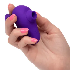 The Kissing Vibe Beginner Purple Air Pulsation Clitoral Vibe with Finger Grip