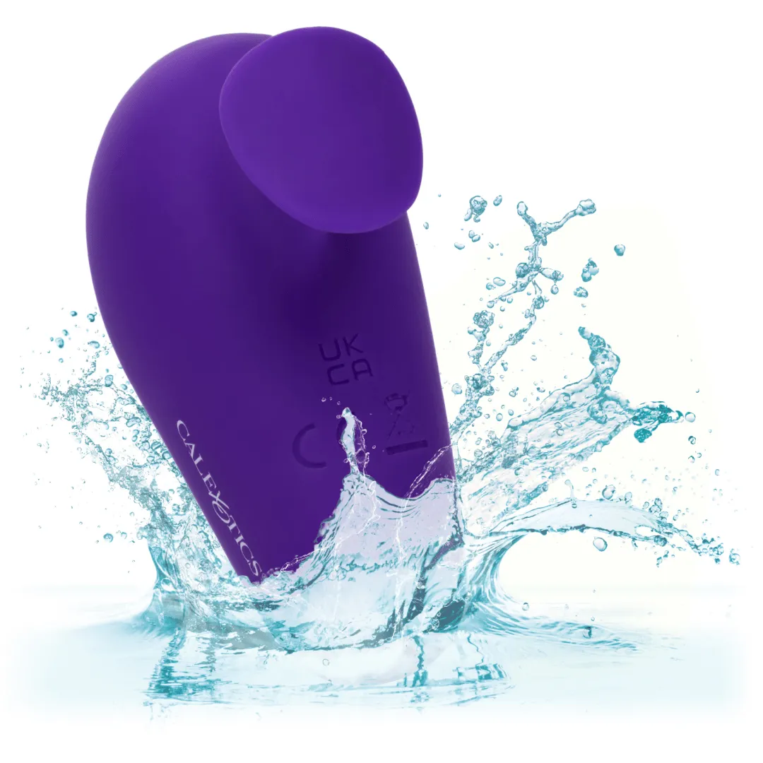 The Kissing Vibe Beginner Purple Air Pulsation Clitoral Vibe with Finger Grip