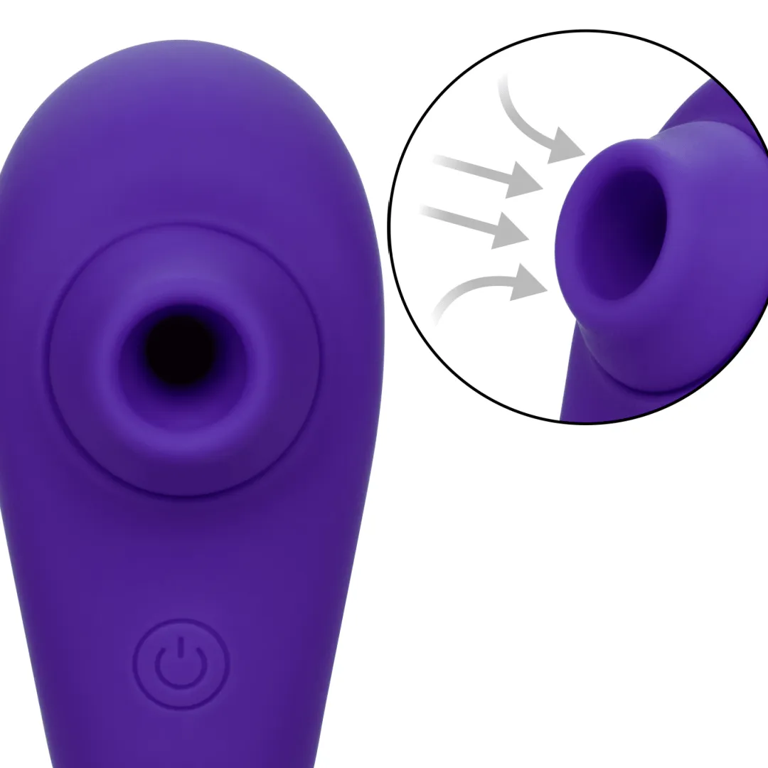 The Kissing Vibe Beginner Purple Air Pulsation Clitoral Vibe with Finger Grip