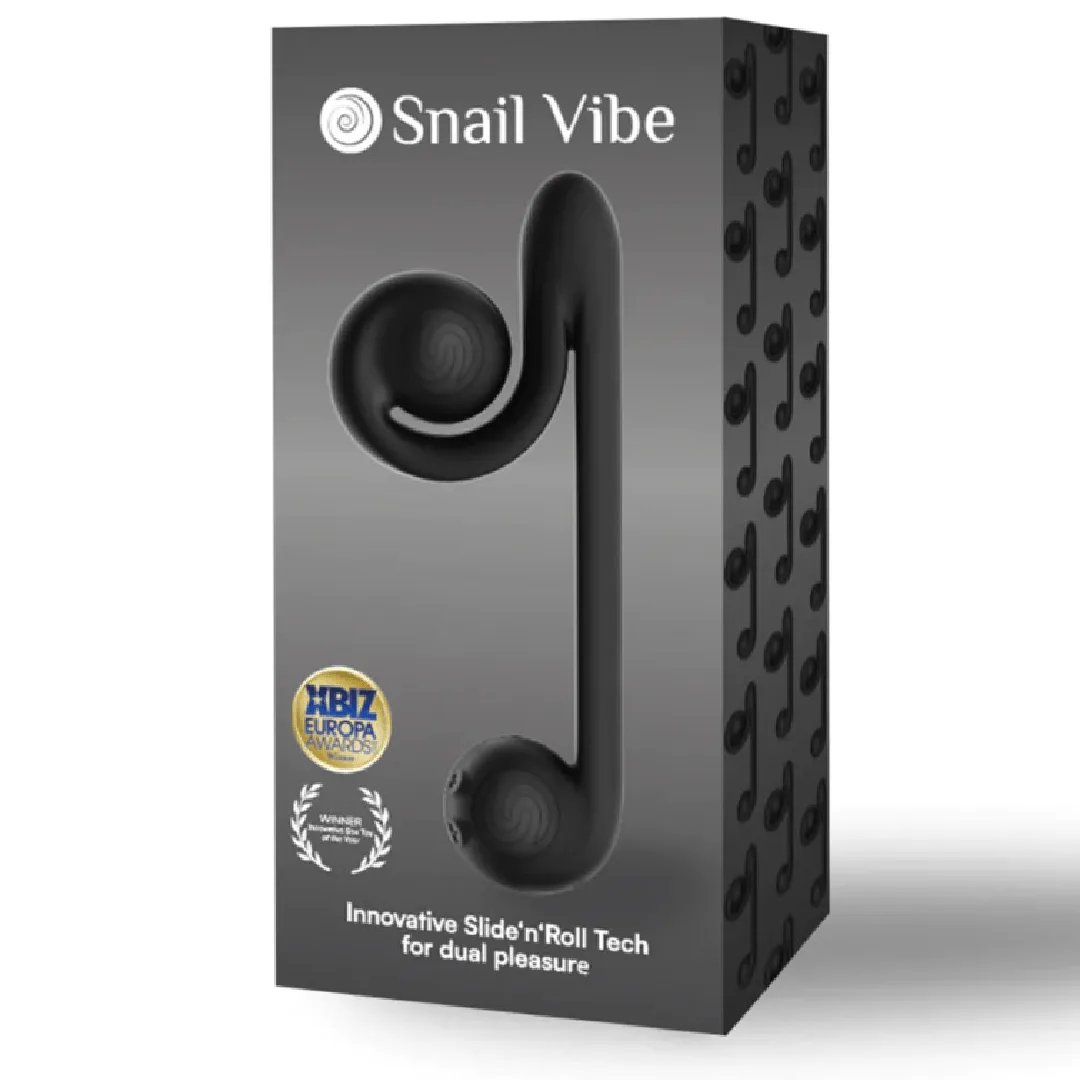 The Snail Ultra Powerful 2 Motor Dual Stimulating Vibrator - Black