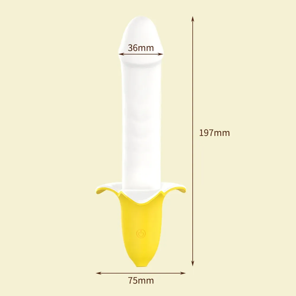 Thrusting Didlo Vibrator - Handheld Banana G Spot Prostate Massager