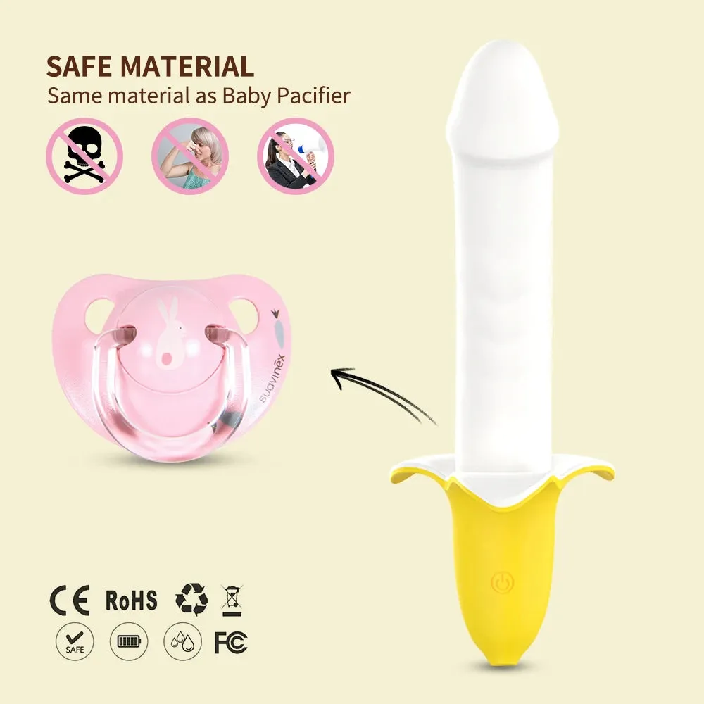 Thrusting Didlo Vibrator - Handheld Banana G Spot Prostate Massager