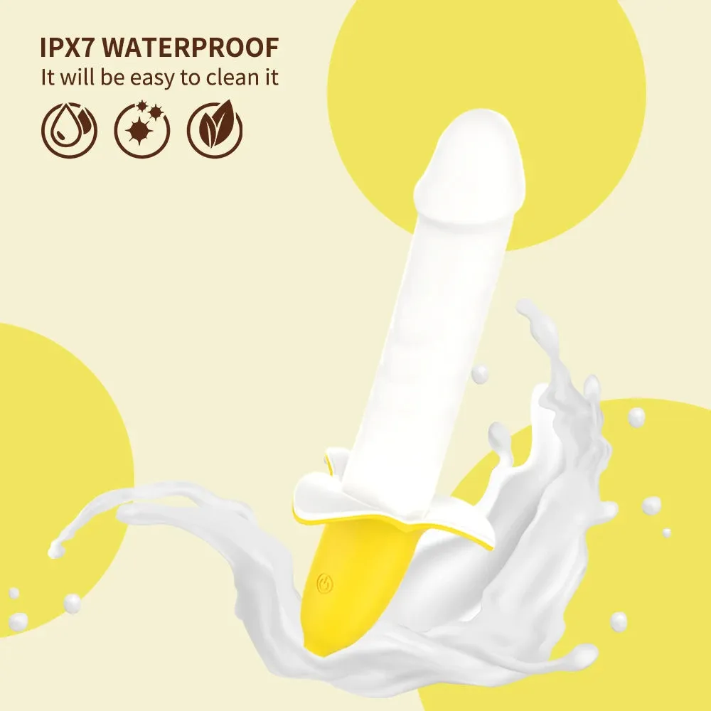 Thrusting Didlo Vibrator - Handheld Banana G Spot Prostate Massager