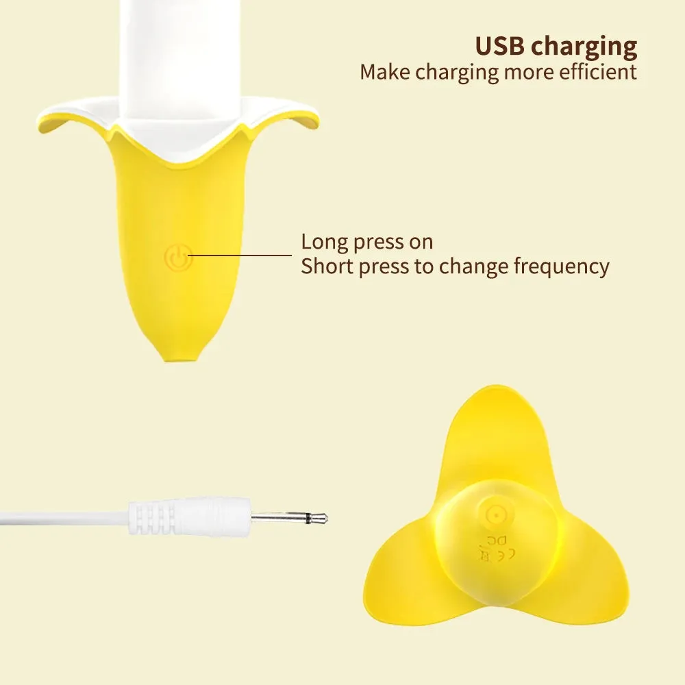 Thrusting Didlo Vibrator - Handheld Banana G Spot Prostate Massager