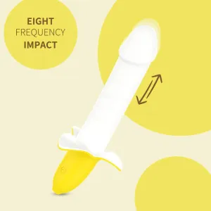 Thrusting Didlo Vibrator - Handheld Banana G Spot Prostate Massager