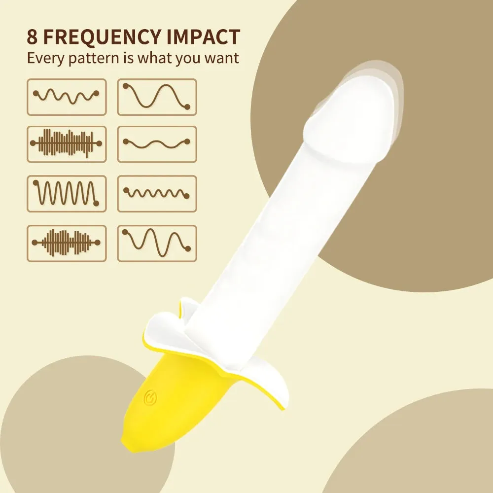 Thrusting Didlo Vibrator - Handheld Banana G Spot Prostate Massager