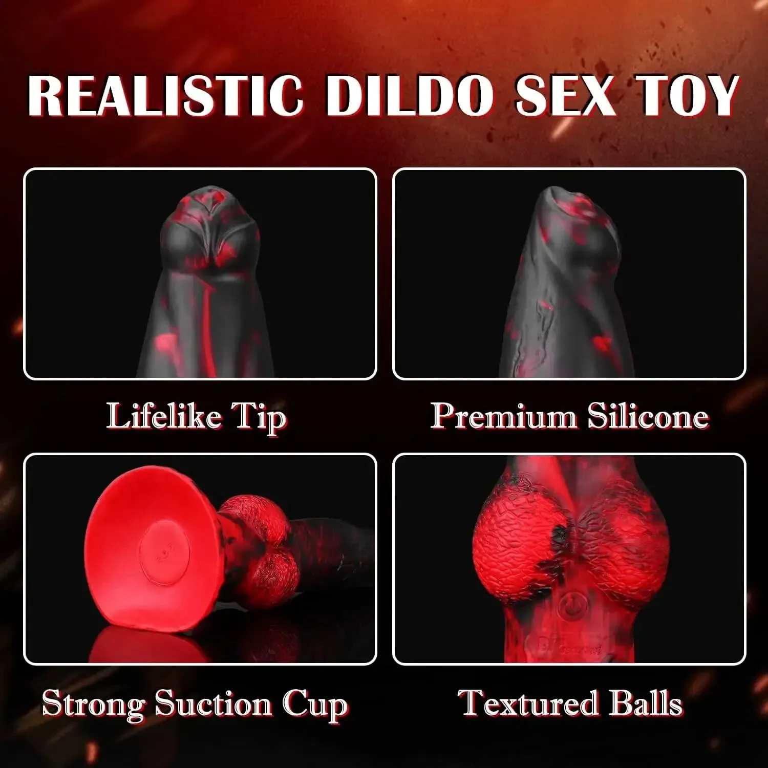 Thrusting Monster Anal Dildo Butt Plug - Remote Control Big Animal Dildo Prostate Massager