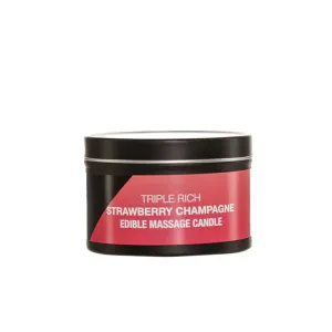 Triple Rich Edible Massage Candle Strawberry Champage by Secret Lovers