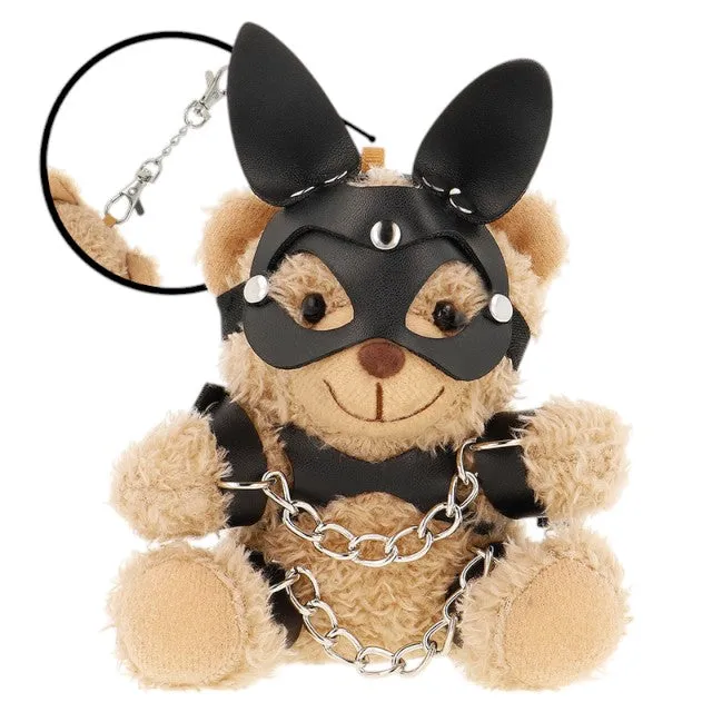 Ursulet de plus FETISH SUBMISSIVE MISHKA. cu masca cu urechi de iepuras. cadoul perfect pentru iubitorii de BDSM