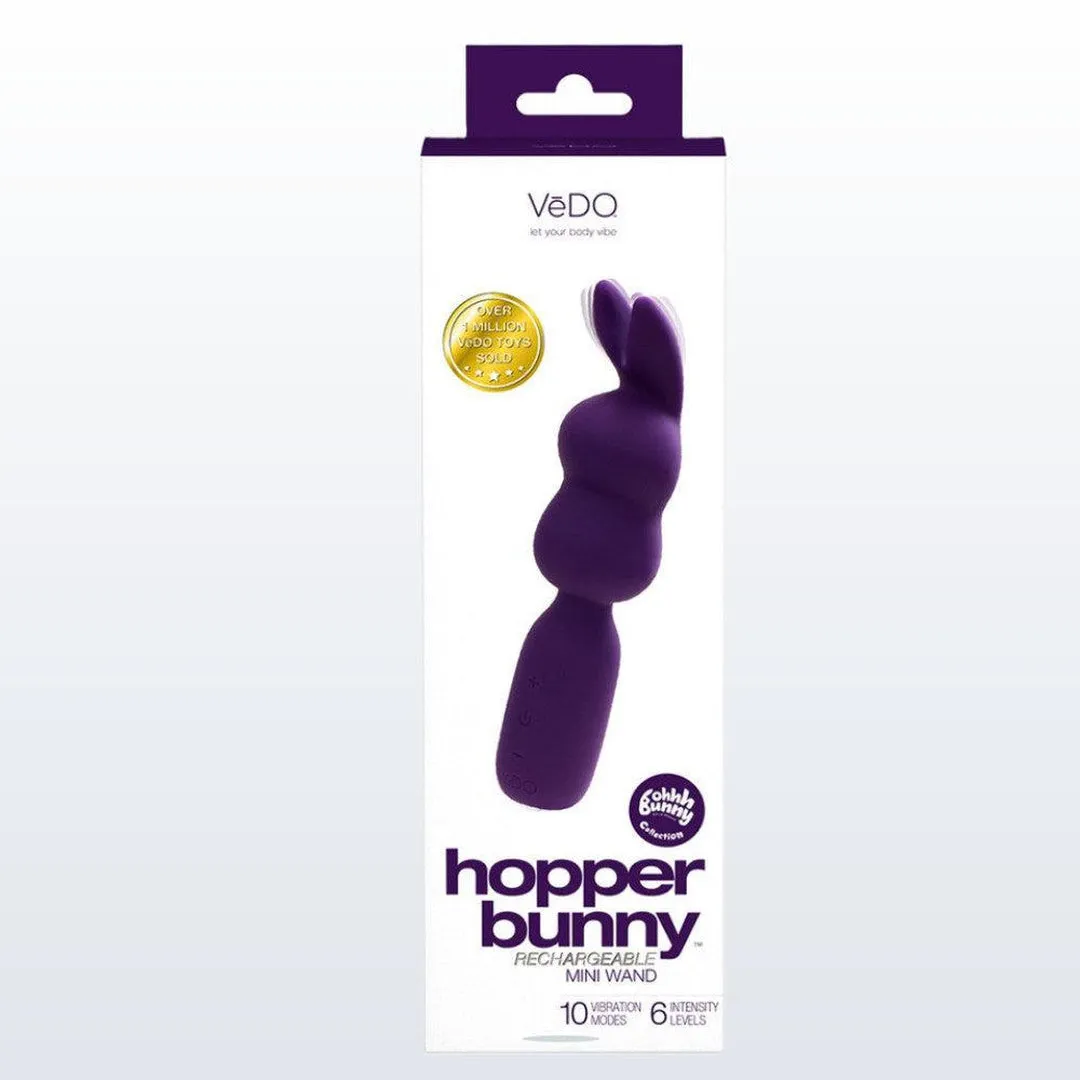 VeDO Hopper Rechargeable Mini Wand Vibrator - Purple
