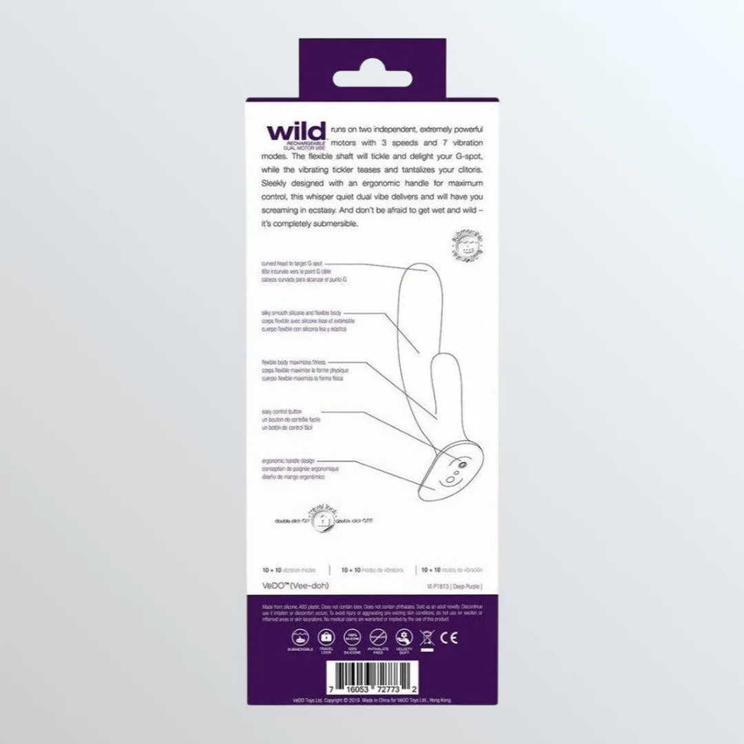 VeDO WILD Duo Rabbit Vibrator Purple