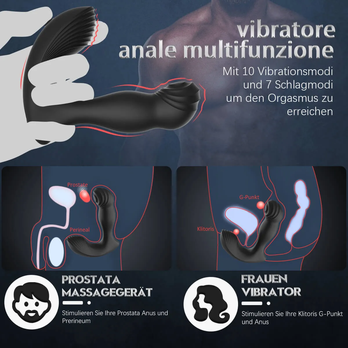 Vibrating and Rotating Anal Vibrator( Only 33 left in stock)