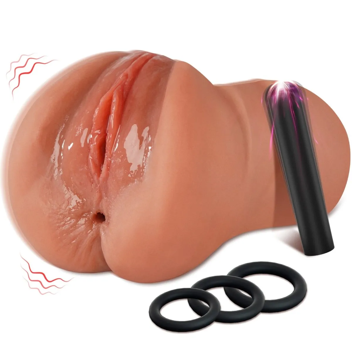 Vibration 1.37Lb Two Tunnels Blowjob Pocket Pussy