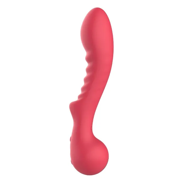 Vibrator DREAMTOYS Amour Aimée Flexible G-Spot. pentru stimularea punctului G. 10 funcții de vibrație. lungime 22 cm. roșu