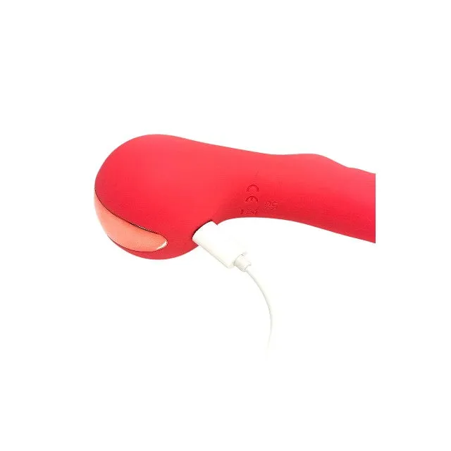 Vibrator DREAMTOYS Amour Aimée Flexible G-Spot. pentru stimularea punctului G. 10 funcții de vibrație. lungime 22 cm. roșu